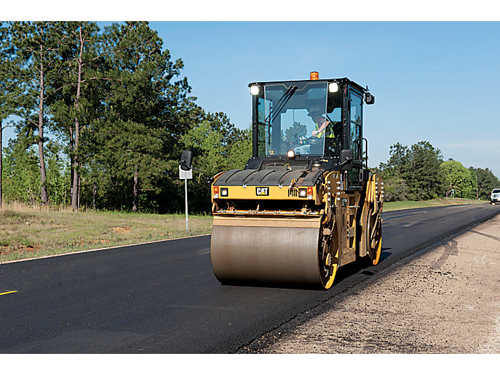 Roller compacting a Blacktown subdivision site via the HireHub network